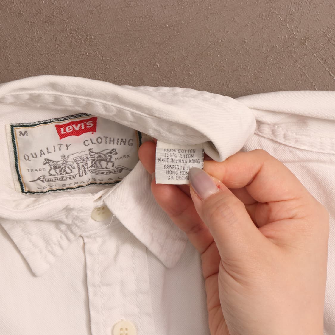 90's 리바이스 화이트 코튼셔츠 A1598 상품이미지4