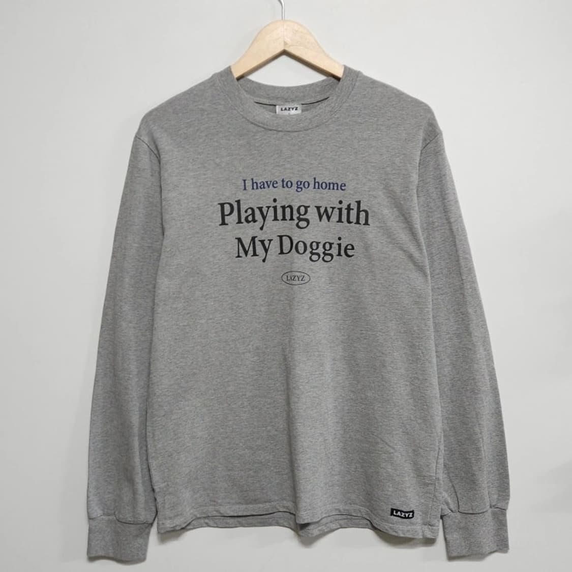 프리사이즈 LAZYZ 레이지지 레터링 긴팔 티셔츠 상품이미지1