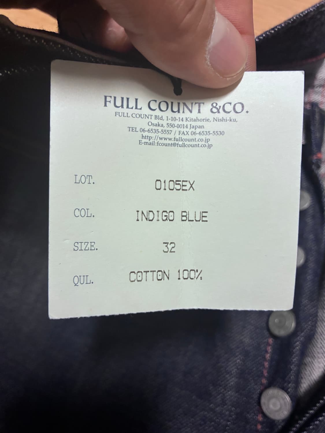 풀카운트 10주년 0105 W32 w34 상품이미지5