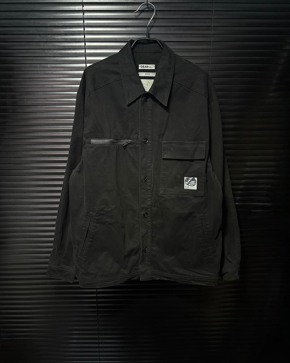 ETCE 이티씨이 기어 포켓 코튼 셔츠 자켓 빈티지 스웨이드 L 100 상품이미지1