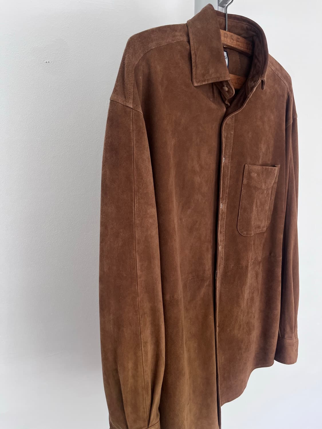 vintage brown oversize suede shirt 상품이미지1