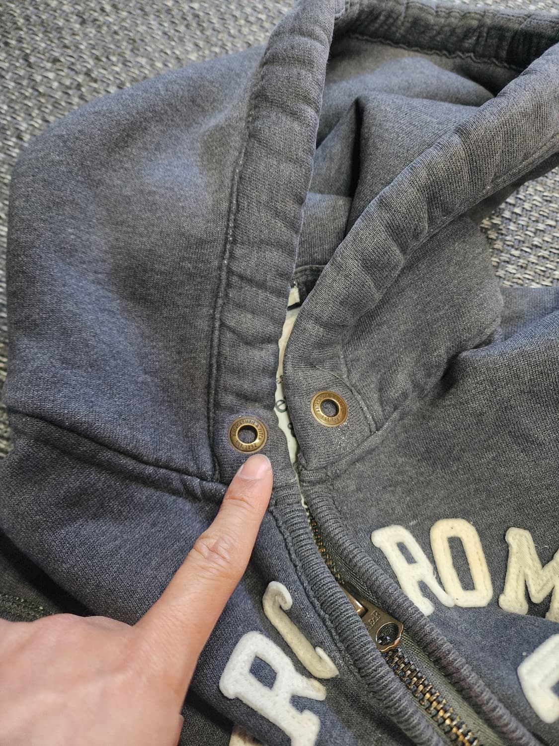 아베크롬비 후드집업 그레이 L사이즈  상품이미지9