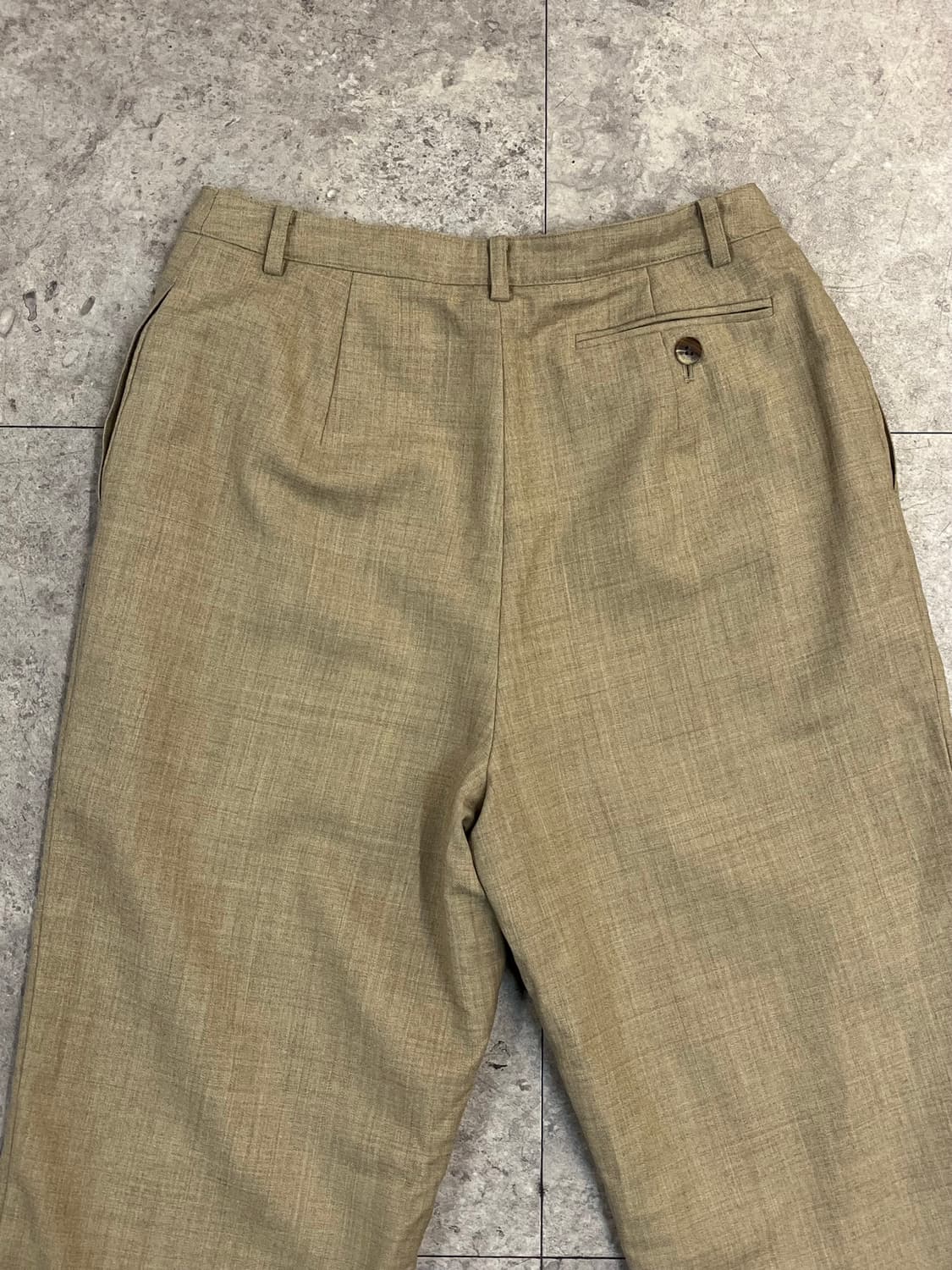 버버리 울 팬츠 베이지 40 #csz3652 상품이미지6