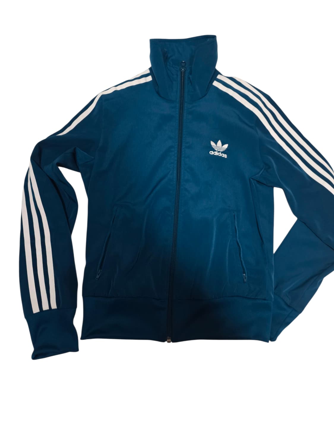 [아디다스] Y2K 뒷태여신 틸블루 플로럴 백로고 바람막이 져지 90 ( 상품이미지1