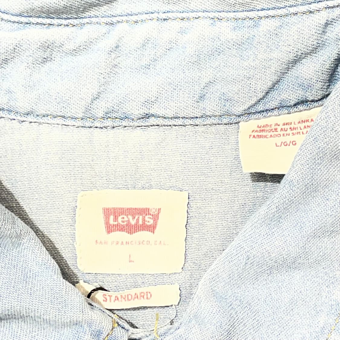 (L) Levi's 리바이스 코튼 데님 셔츠 상품이미지6