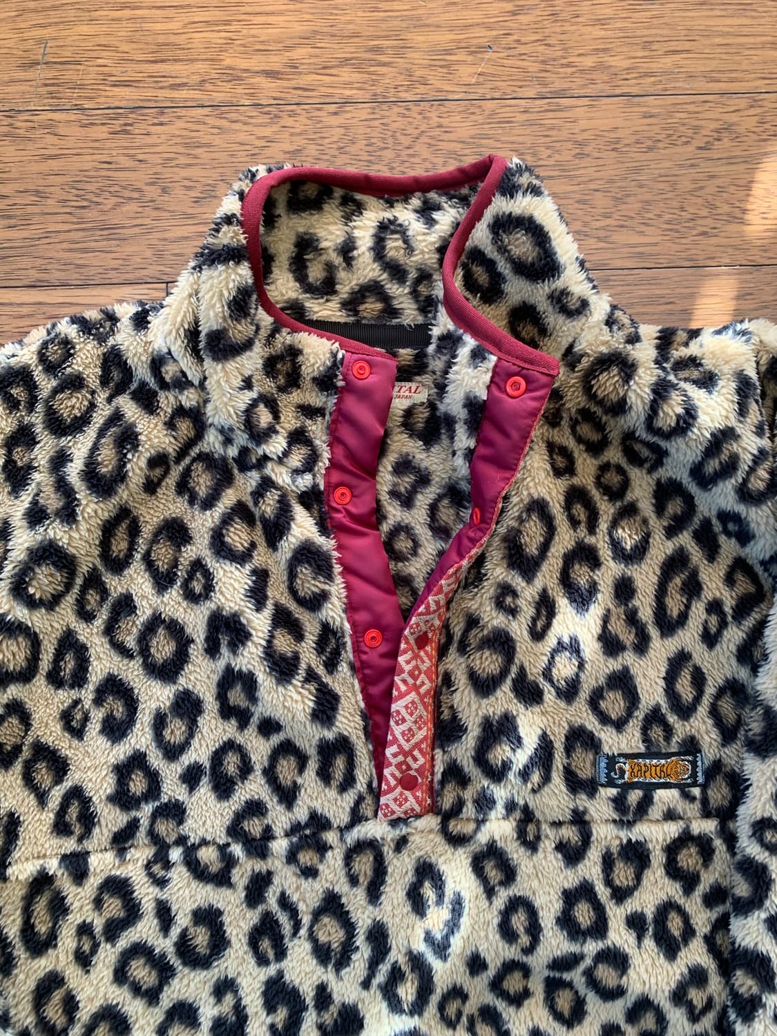 캐피탈 레오파드 후리스 4사이즈 하프집업 플리스 상품이미지8