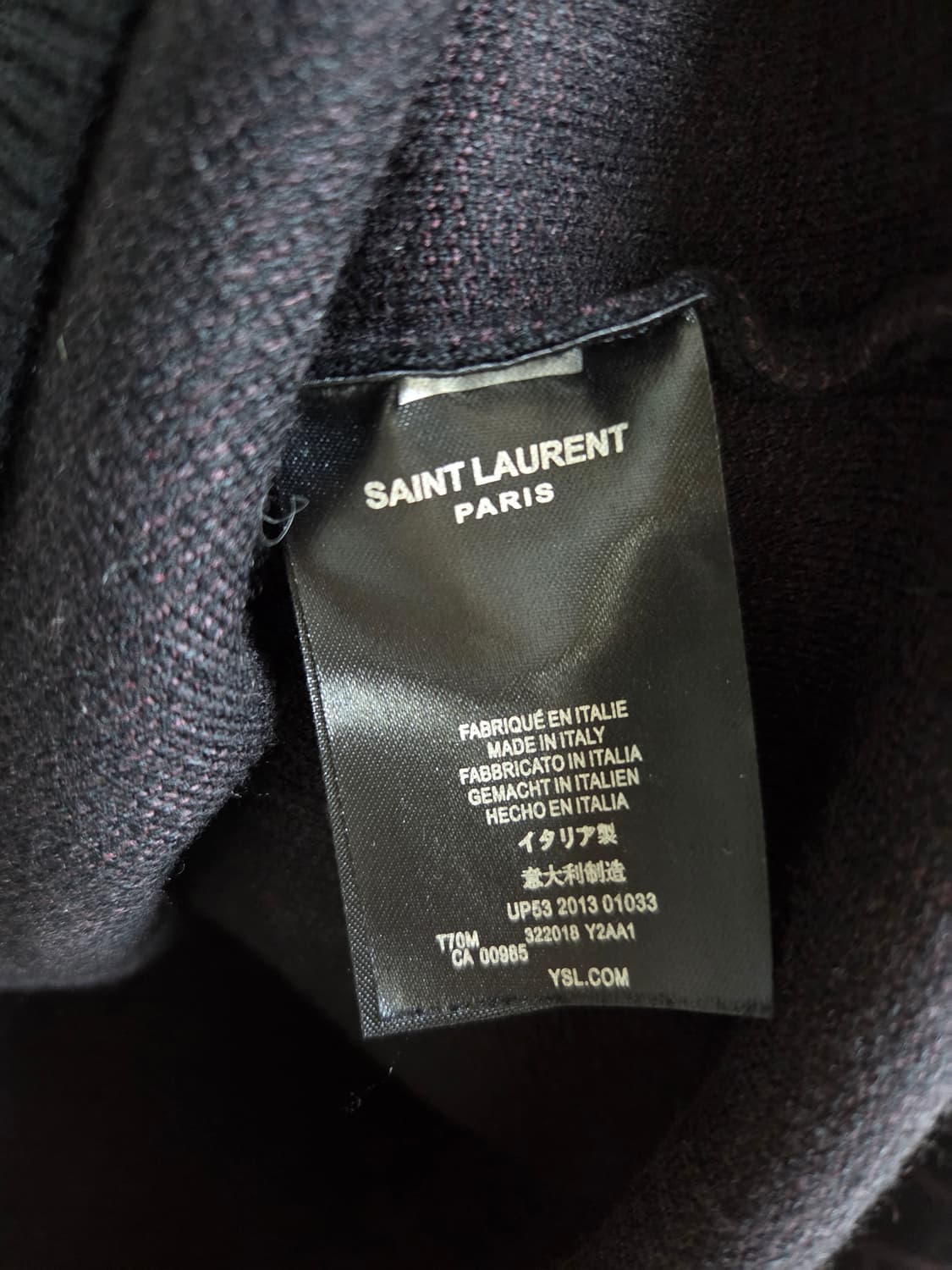 생로랑 블랙 울스웨터 니트 입니다 상품이미지6