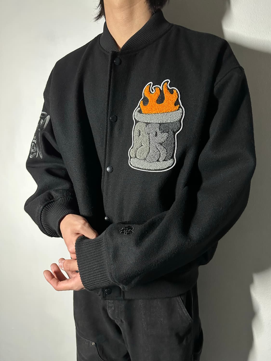 X-Large Varsity Jacket (Black) 상품이미지1