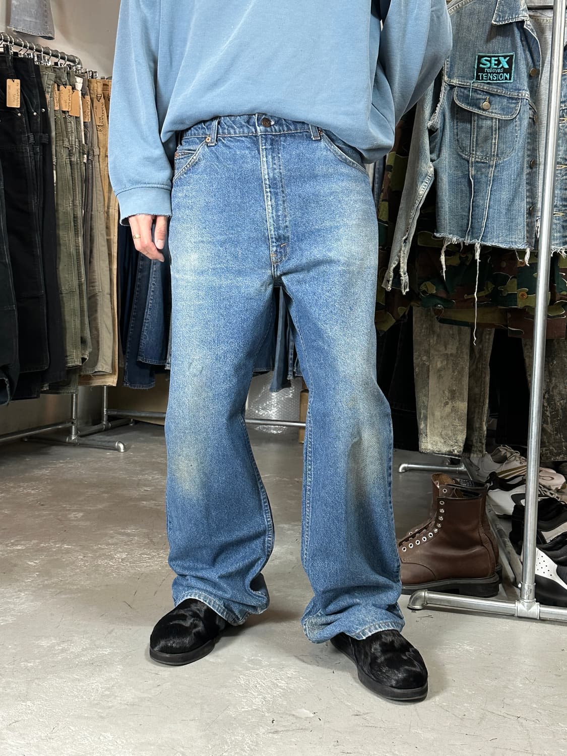 90's USA Made 빈티지 리바이스 517 오렌지탭 부츠컷 상품이미지3