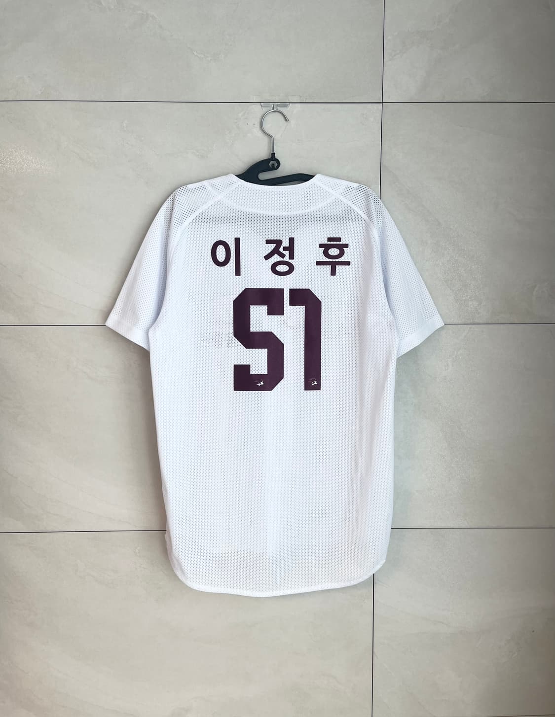 키움 히어로즈 이정후 마킹 홈 아구 유니폼 (M/95)  상품이미지3