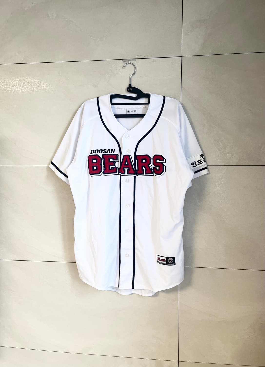 [2XL] 두산베어스 노마킹 레트로 야구 유니폼 상품이미지3