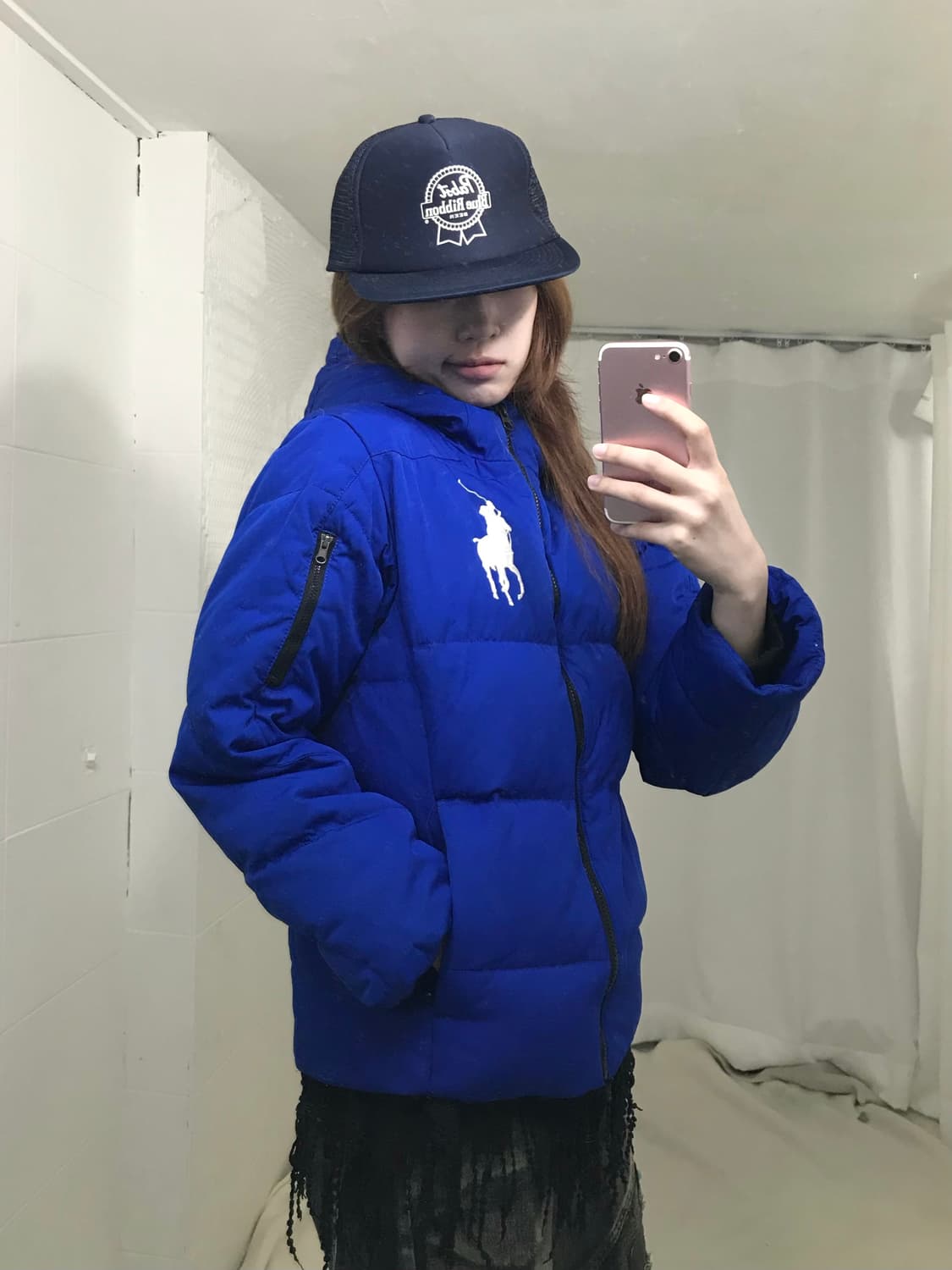 폴로 빅포니 블루 숏패딩 푸퍼 상품이미지3