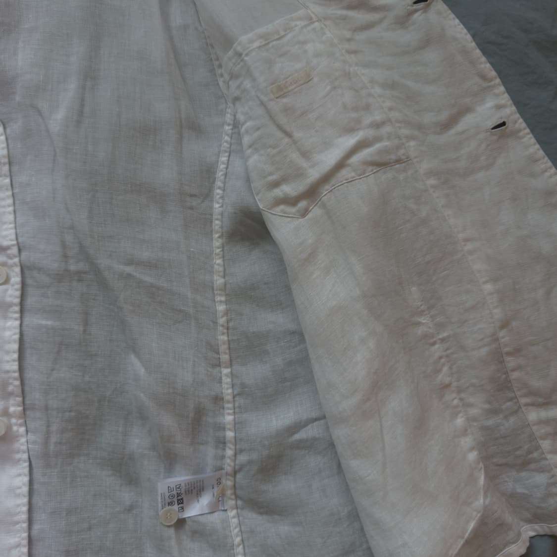 [3] 코모리 22SS 린넨 화이트 자켓 상품이미지2