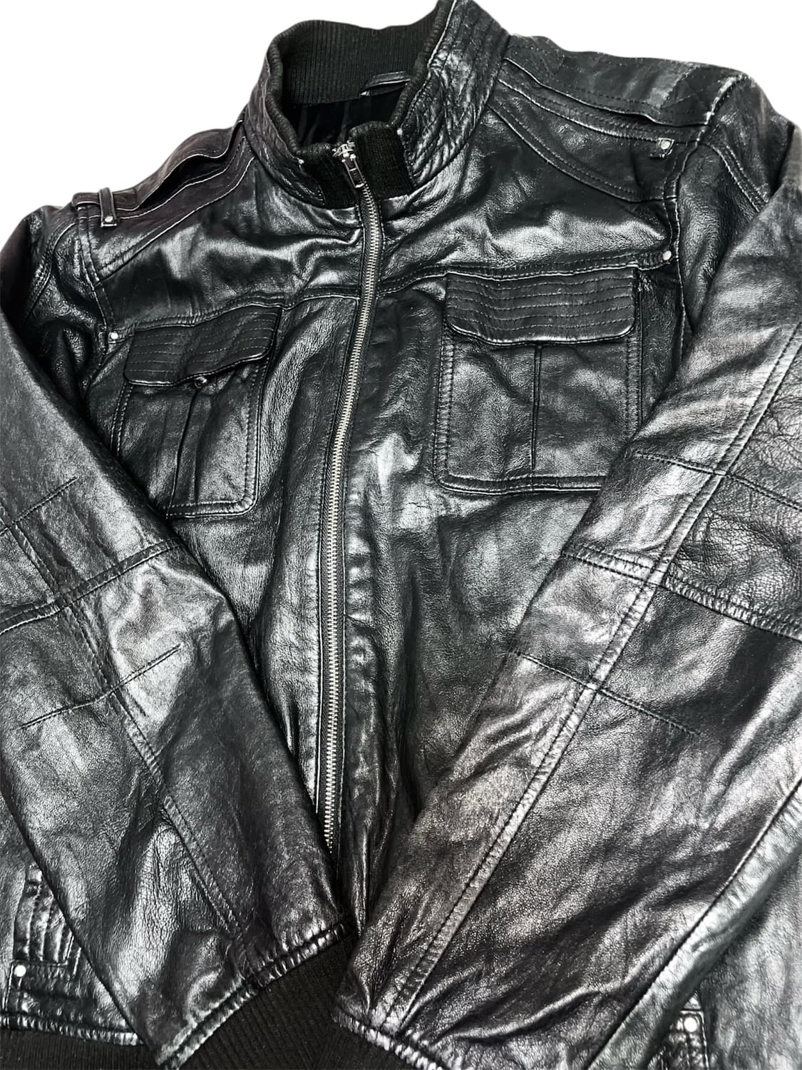 착샷o 리얼레더봄버자켓 천연가죽 에디슬리먼디올릭오웬스st락시크미국빈티지 상품이미지9