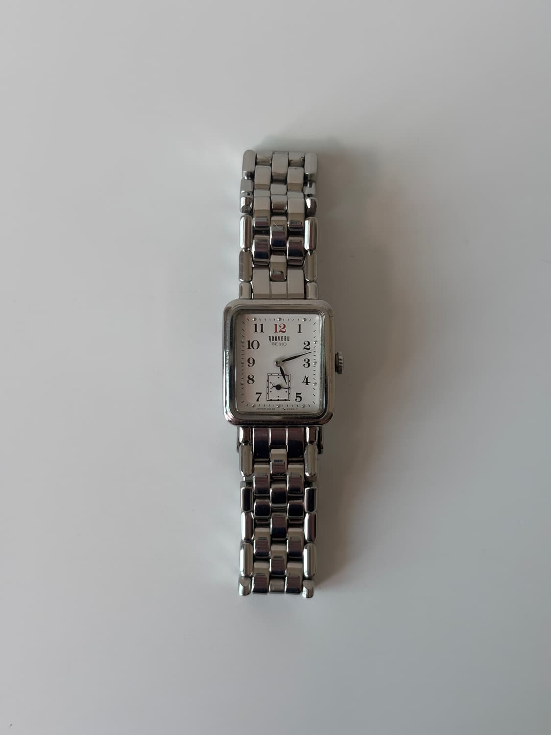 1990s Nouveau Silver Square Ladies Quart 상품이미지2