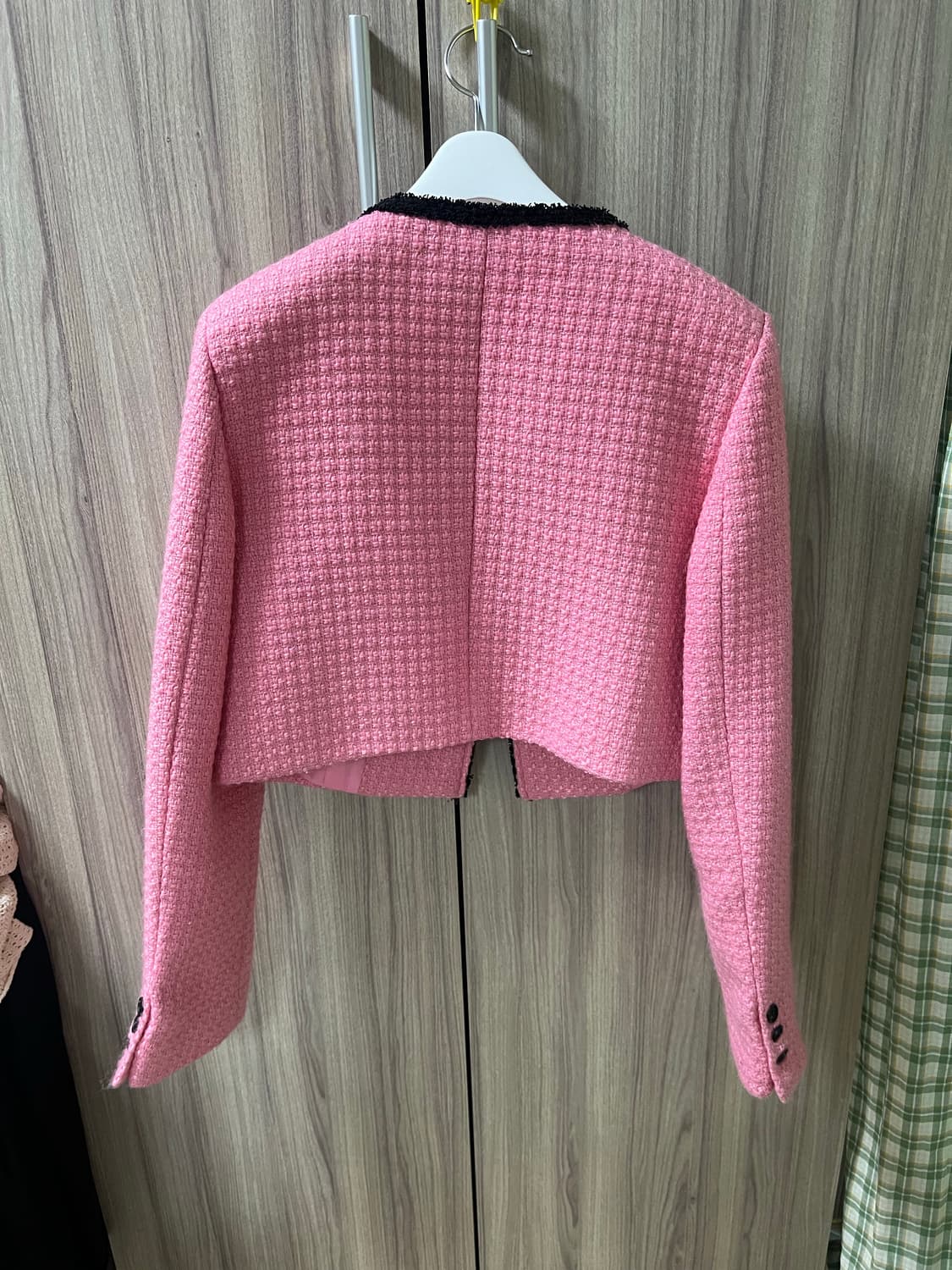 에트몽 트림트위드자켓 핑크 S(2회착용 사용감없음) 상품이미지2
