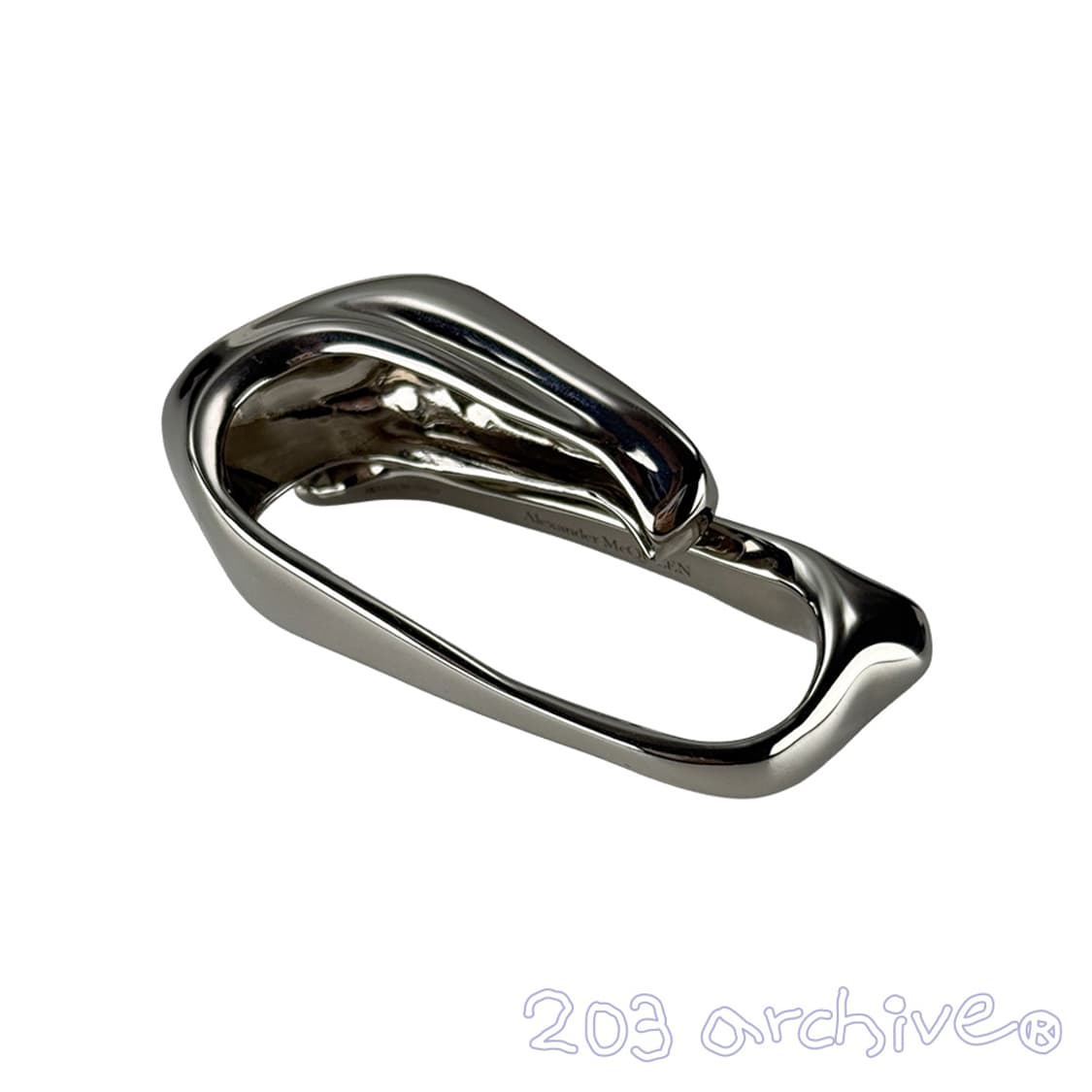 알렉산더 맥퀸 쓰리핑거 비대칭 실버 링 상품이미지4