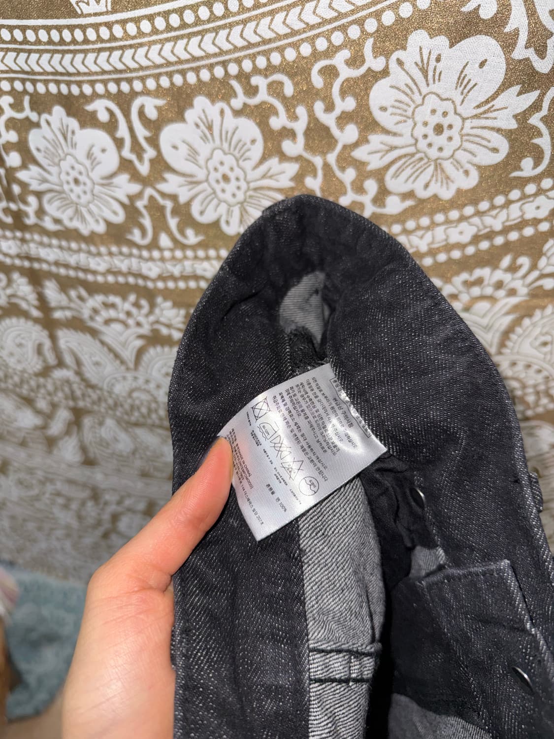 인템포무드 스트릿 워싱 벌룬핏 흑청바지 데님팬츠  상품이미지6