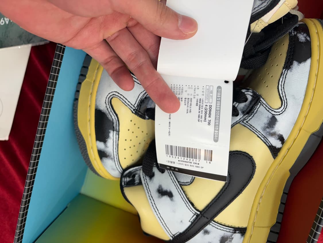 새상품 나이키 덩크 하이 1985 SP 블랙 에시드 워시 상품이미지3