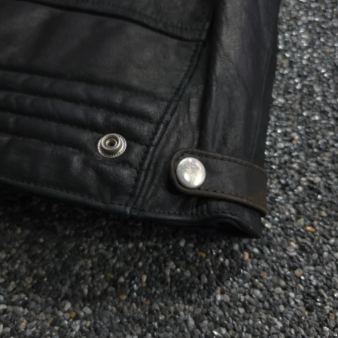 USA 빈티지 소가죽 레이싱 자켓 (M) 상품이미지6