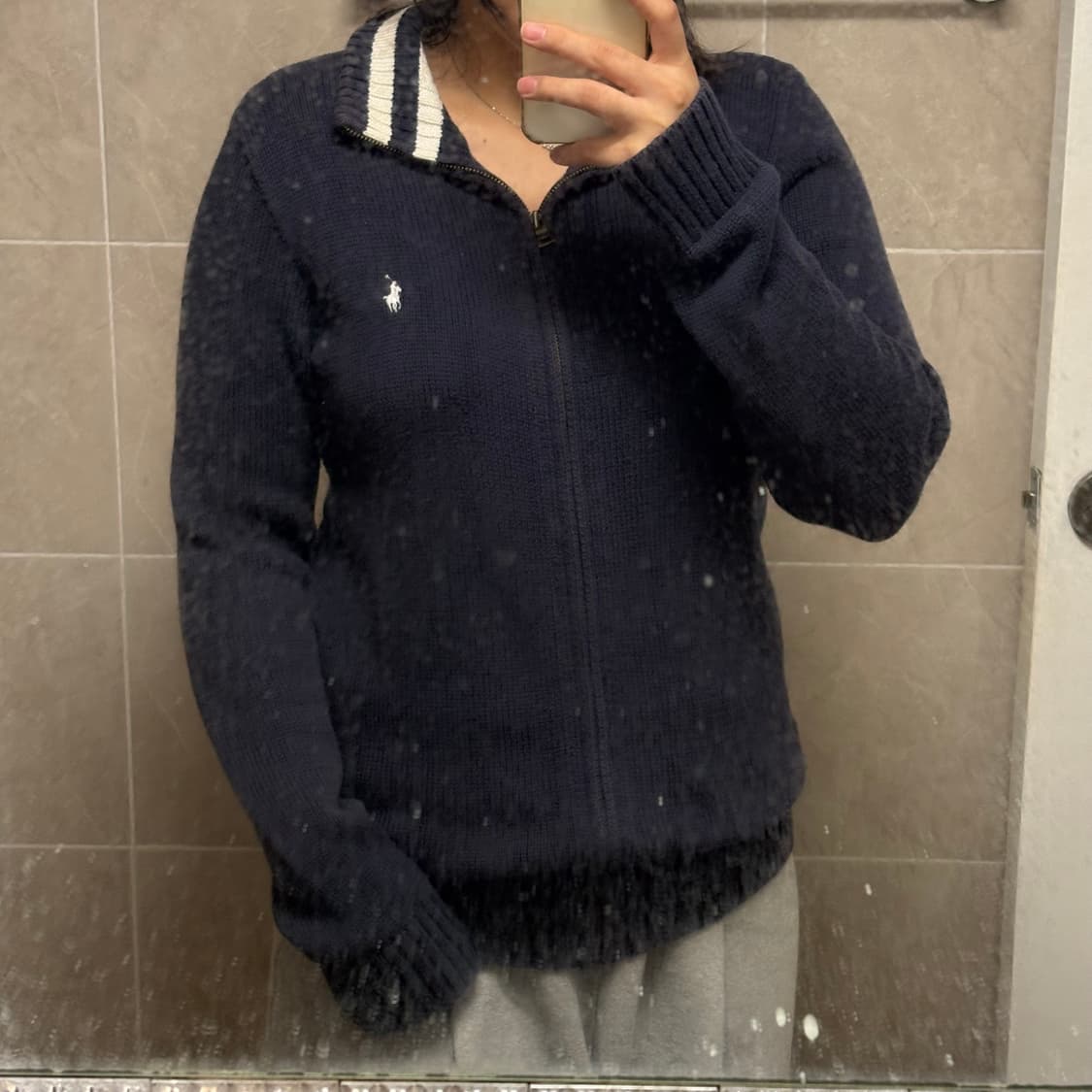폴로 랄프로렌 니트 집업 (네이비) 상품이미지1