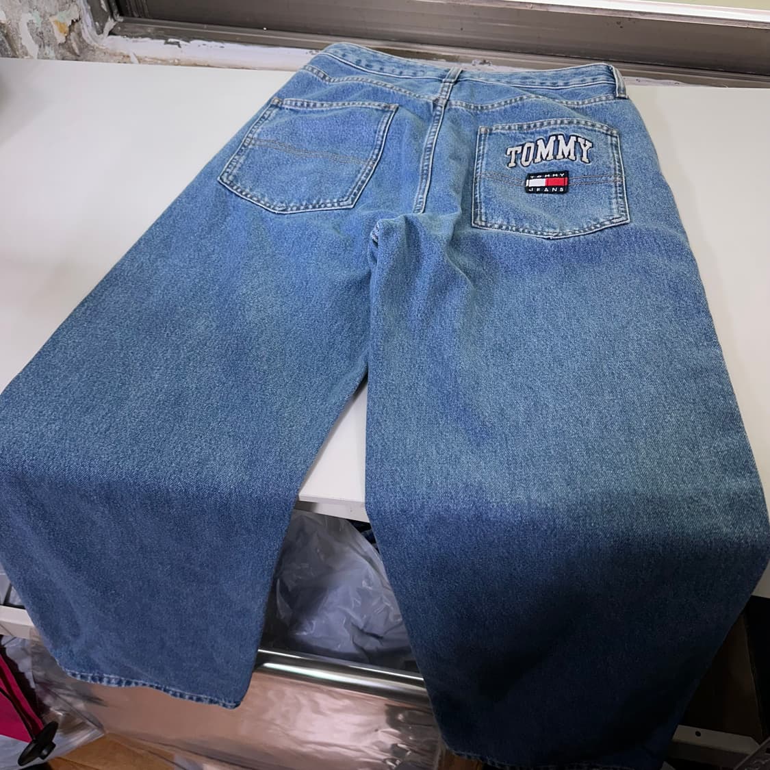 우먼M-L 타미진스 와이드핏 연청워시드 데님팬츠 상품이미지6