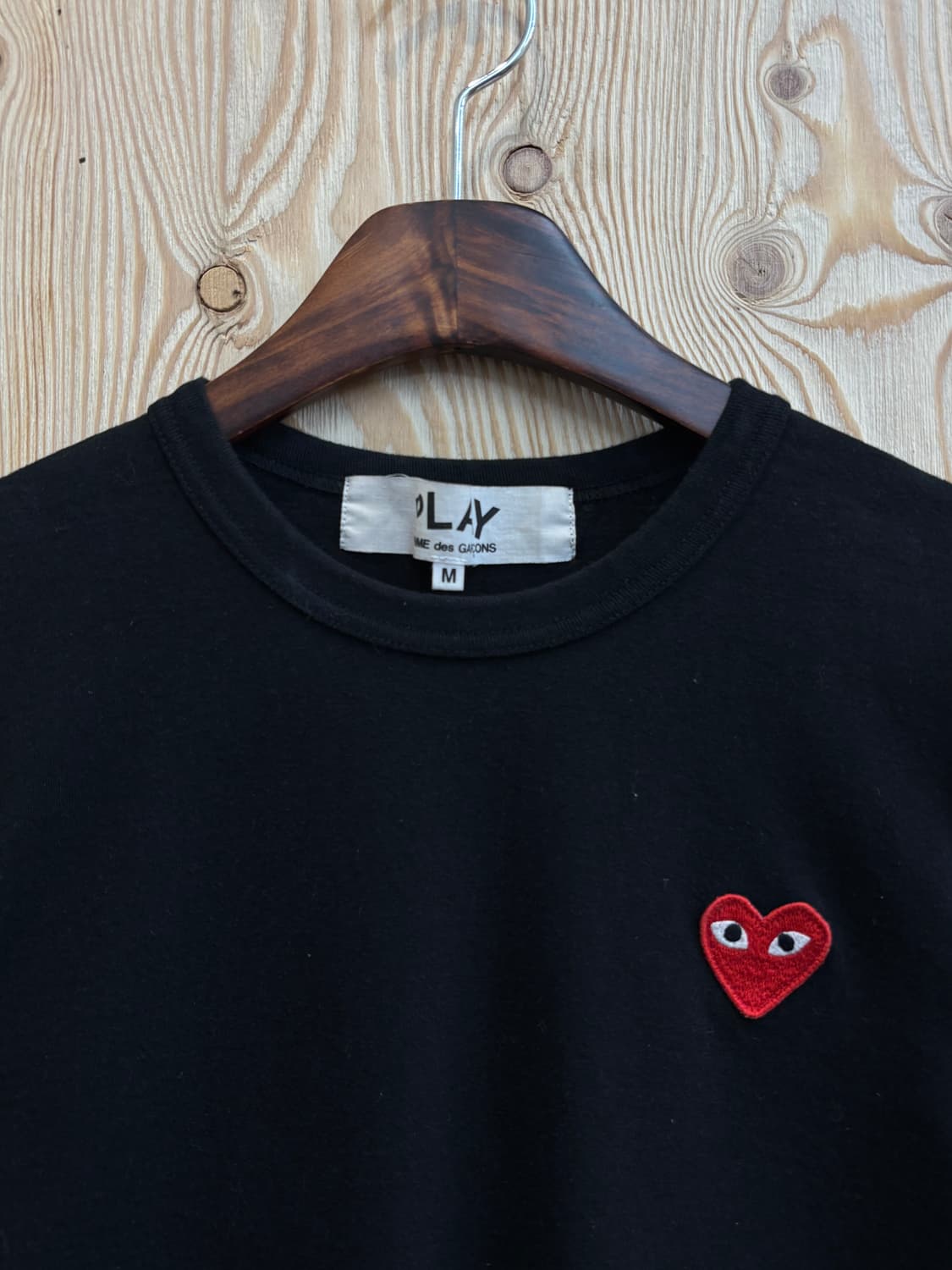 꼼데가르송 레드 하트 와펜 반팔 티셔츠 상품이미지2