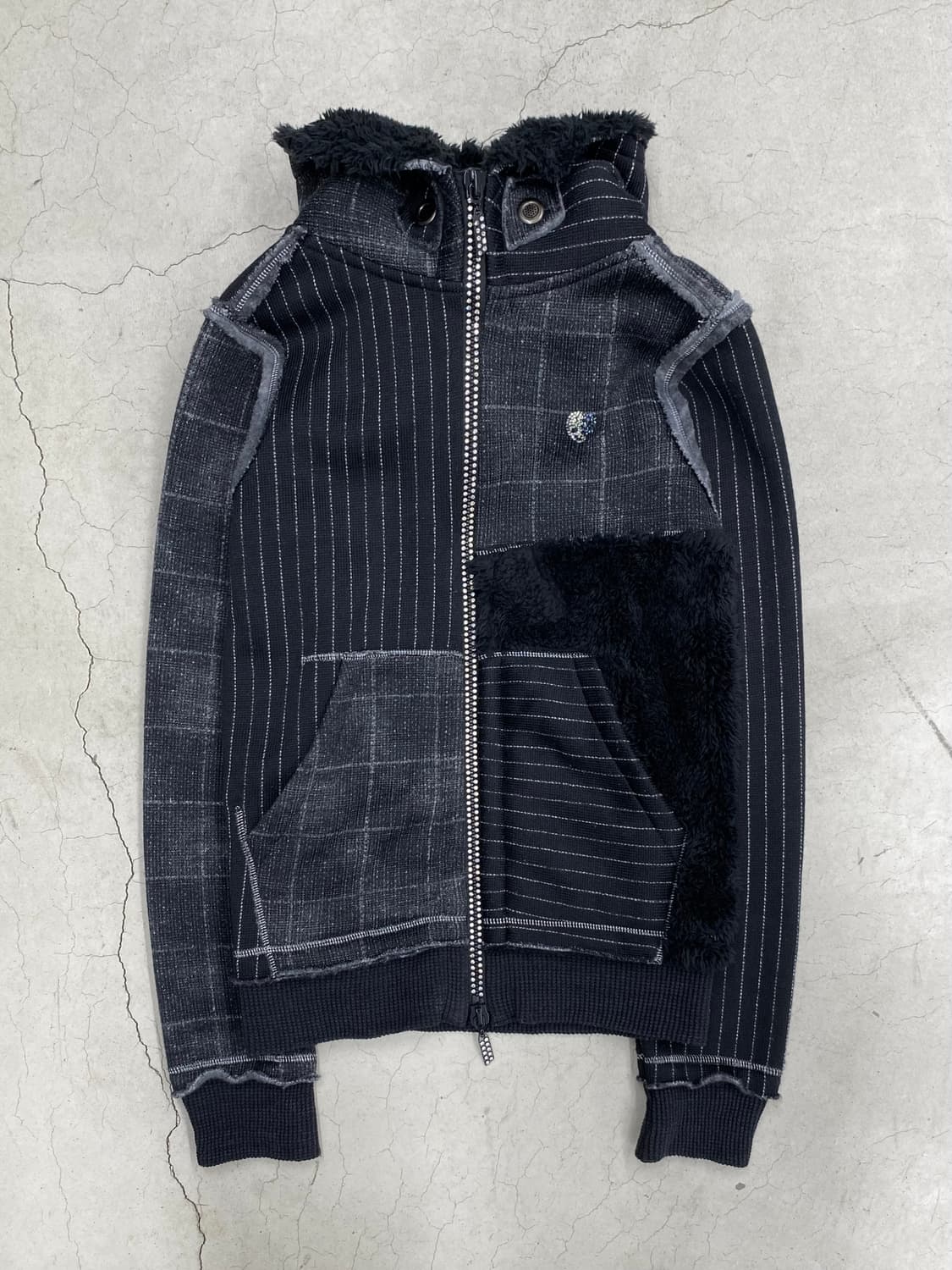 Francist_MOR.K.S. 믹스드 페브릭 후드 집업 상품이미지4