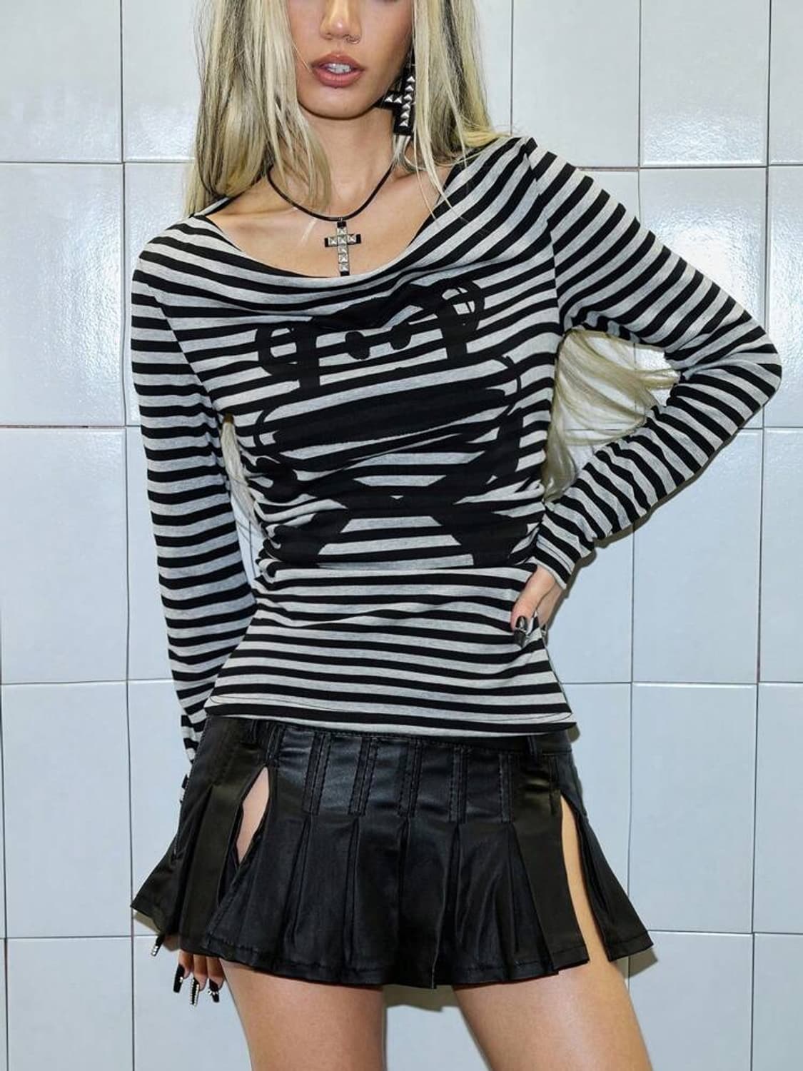 폴프랭크 스트라이프 롱슬리브 딱붙핏 상품이미지5