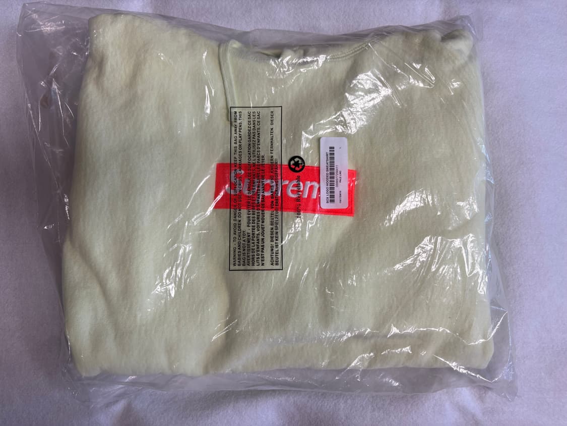 [L] 17FW 슈프림 박스로고 후드 페일라임 상품이미지1