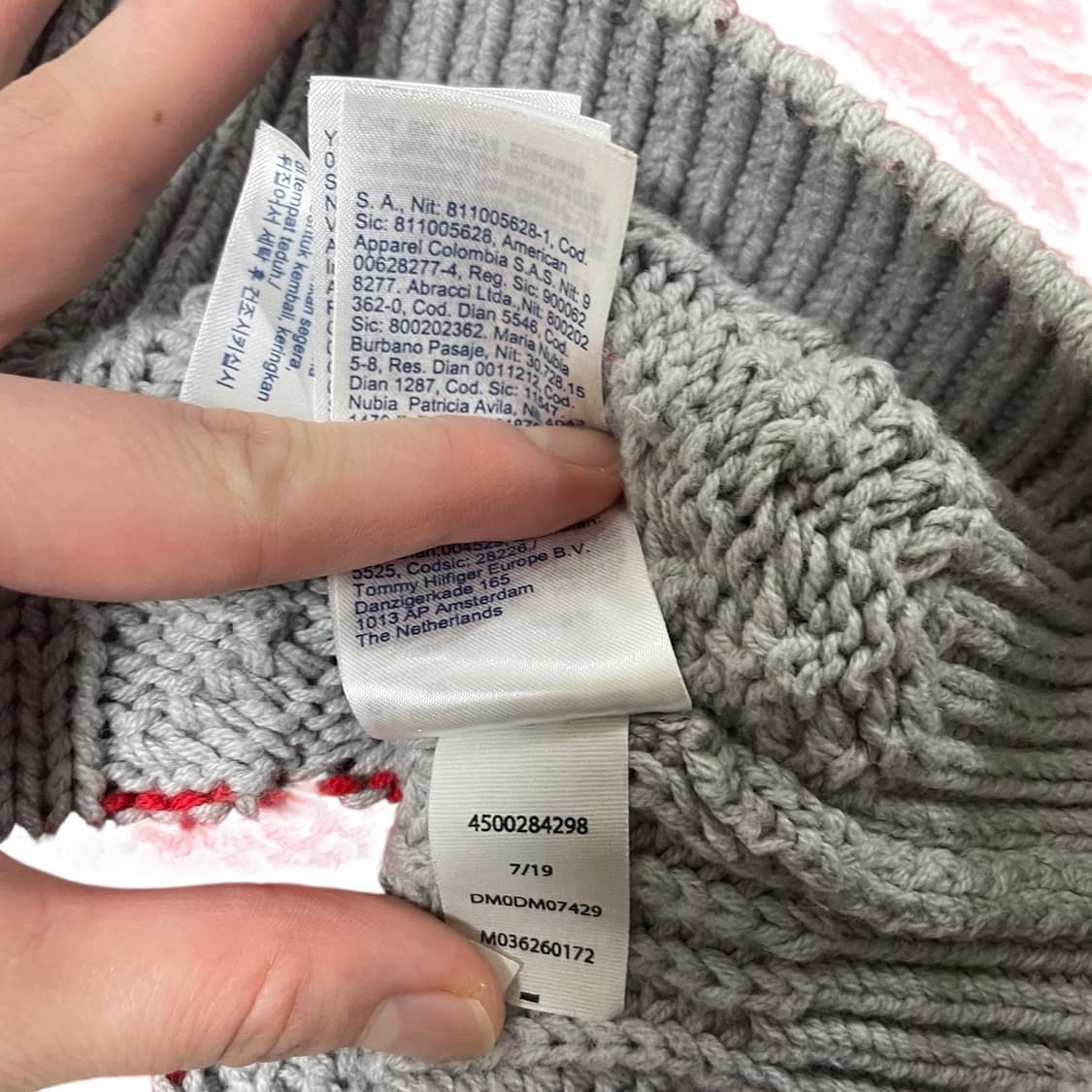 타미힐피거  컬러 블록 케이블 니트 XL 상품이미지7