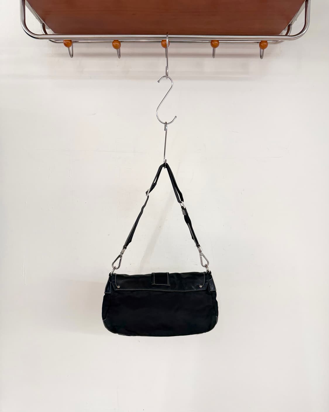 프라다 블랙 포코노 포켓 미니 숄더백 상품이미지4