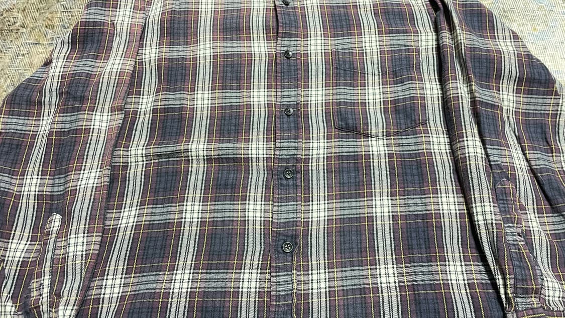 JPN 00s 일본빈티지 y2k 캐주얼 올드 유니클로 플란넬 체크 셔츠 상품이미지7
