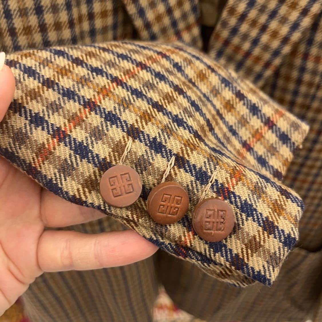 지방시 정장 울 체크 블레이저 자켓 90 C06307 상품이미지5