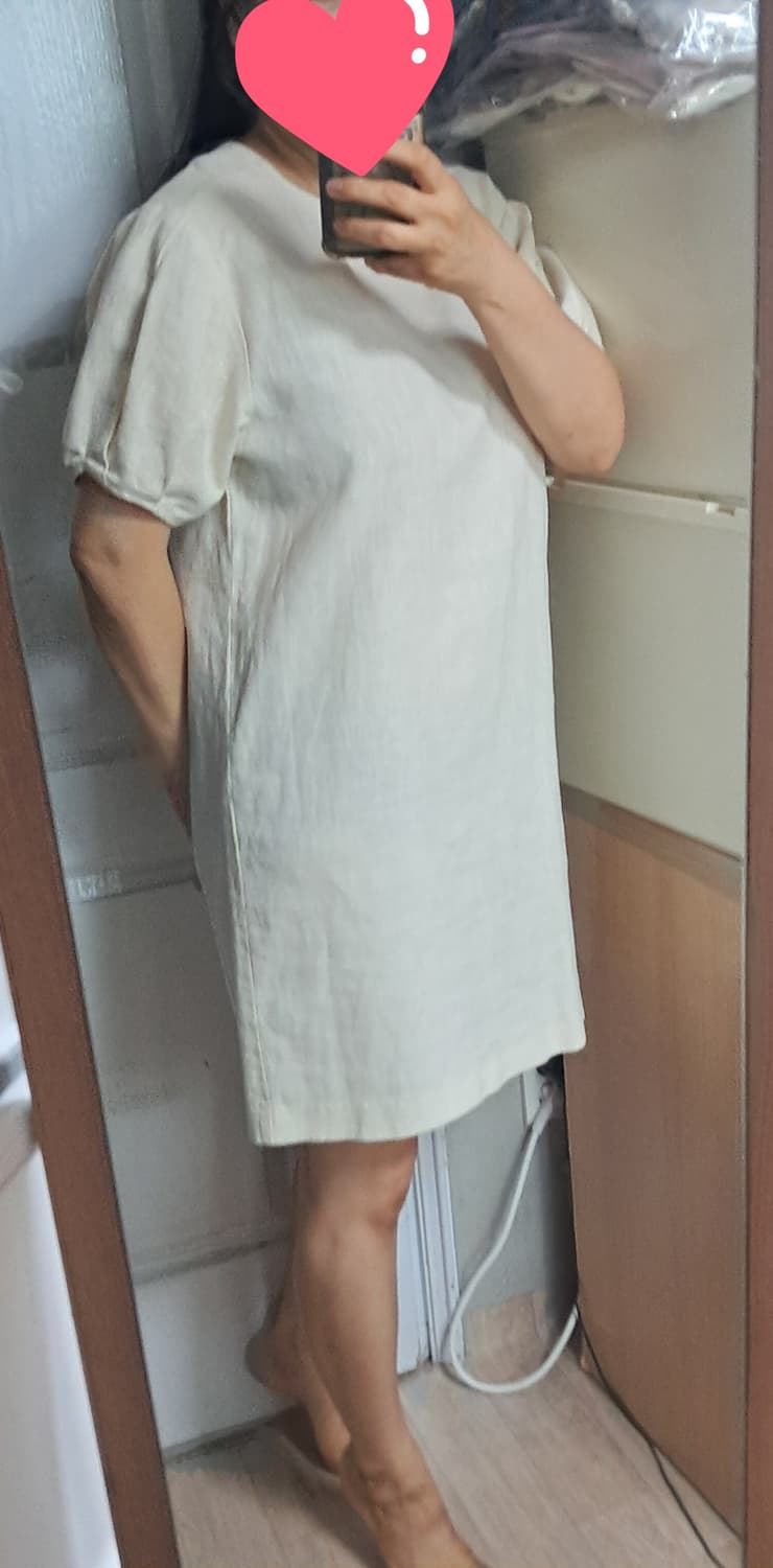 LIBRE 린넨 퍼프 원피스 55~66 상품이미지8