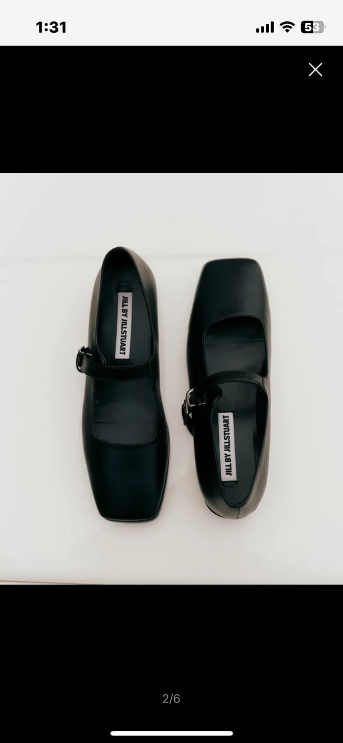 질바이질스튜어트 스퀘어토 메리제인 플랫슈즈 240 블랙 상품이미지2