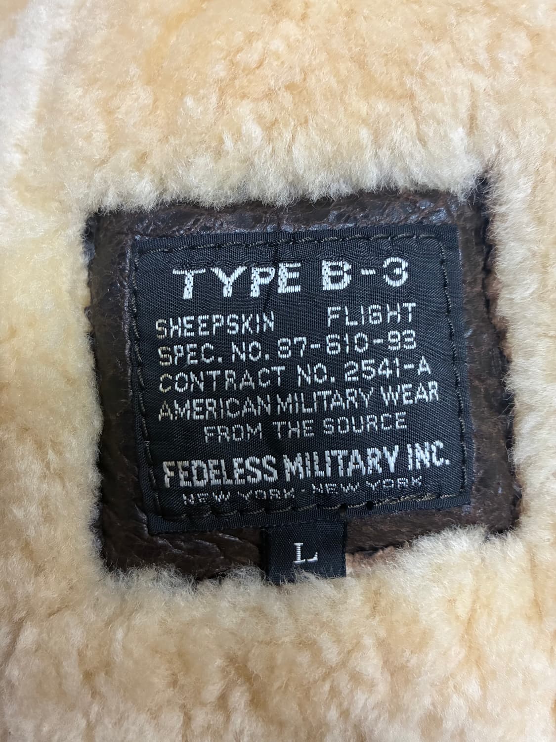 리얼 양가죽 B-3 무스탕 라지 FEDELESS inc. 상품이미지8