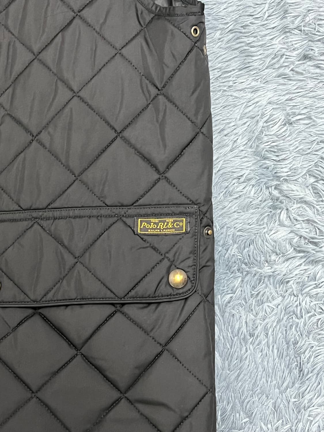 폴로랄프로렌 블랙 퀄팅 조끼패딩M 상품이미지3