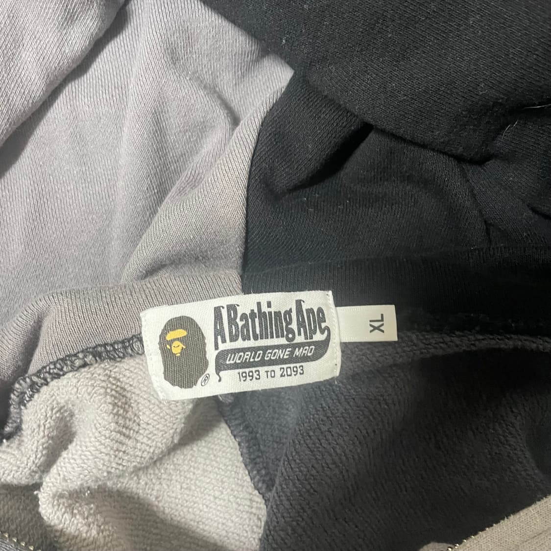 XL)베이프 멀티컬러 패치워크 샤크 후드집업 상품이미지5