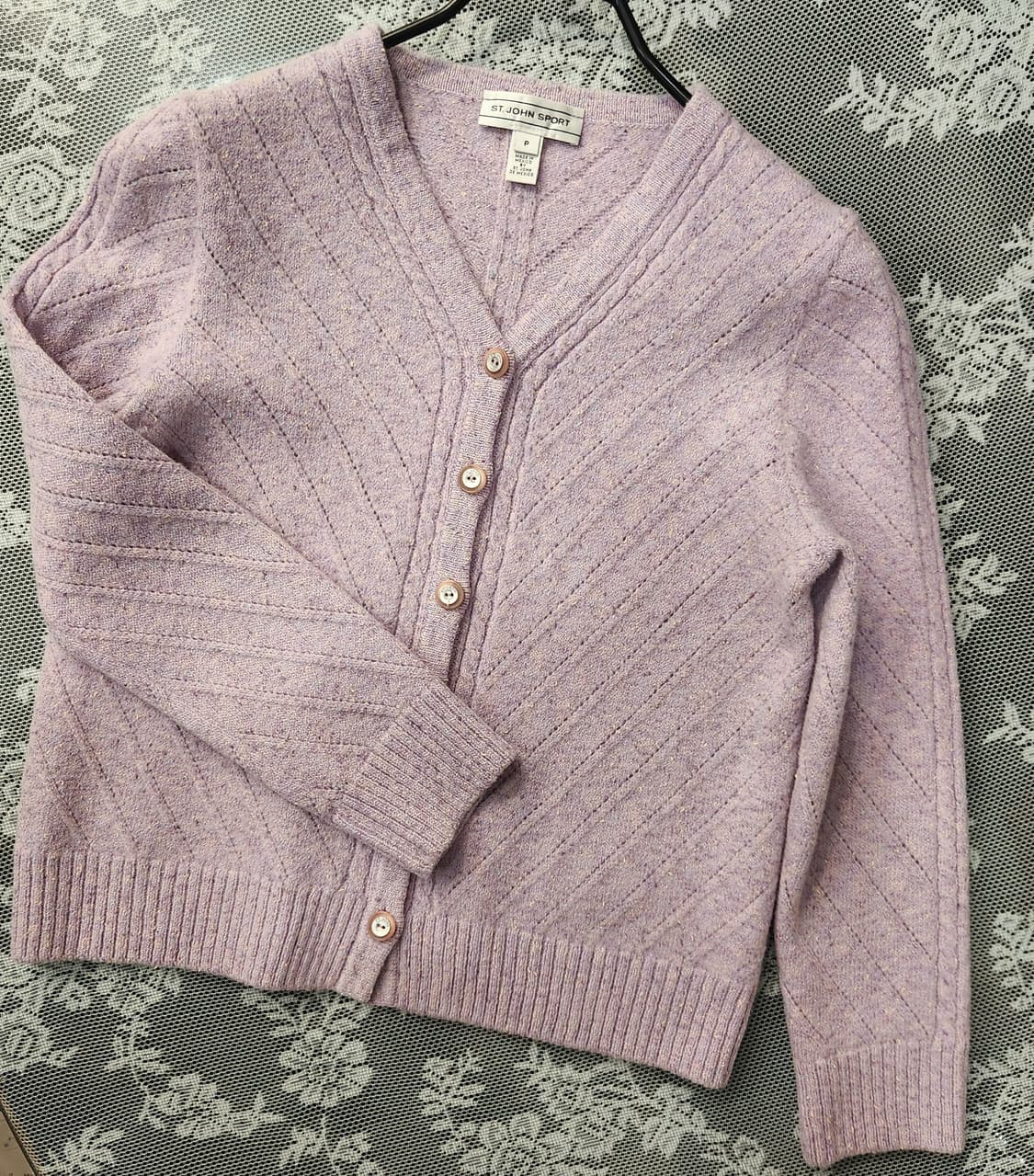 ST.JOHN 스포츠 울블랜드 니트 가디건 상품이미지5
