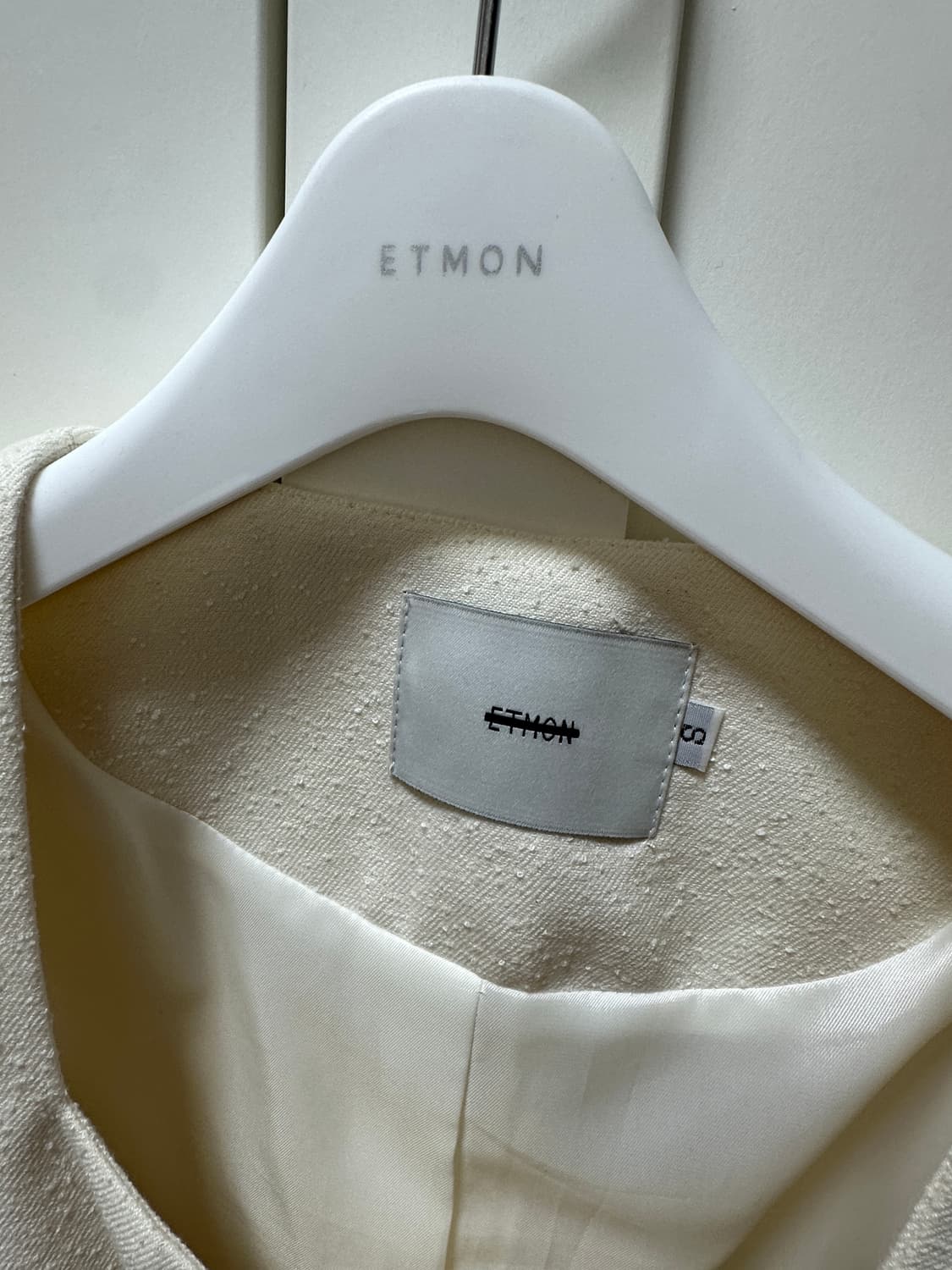 [새상품] 에트몽 스퀘어 넥 롱 드위드 자켓 S 상품이미지5