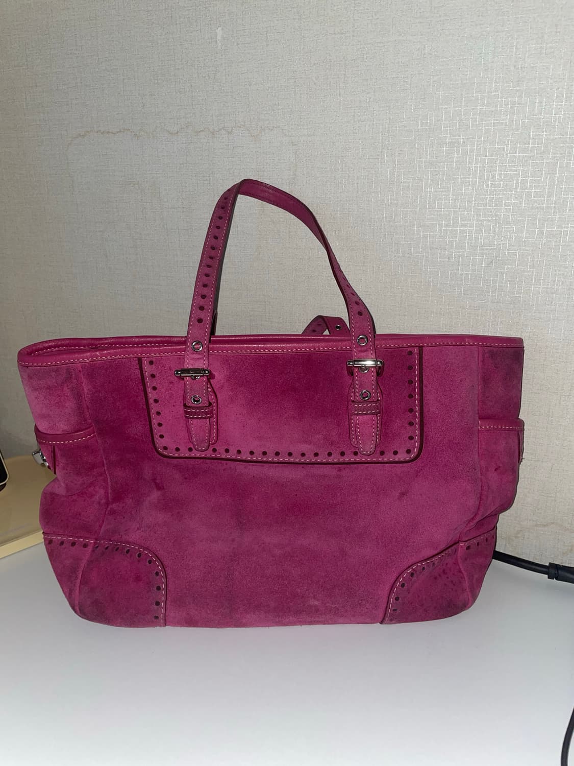 코치 스퀘어 핑크 숄더백 상품이미지5