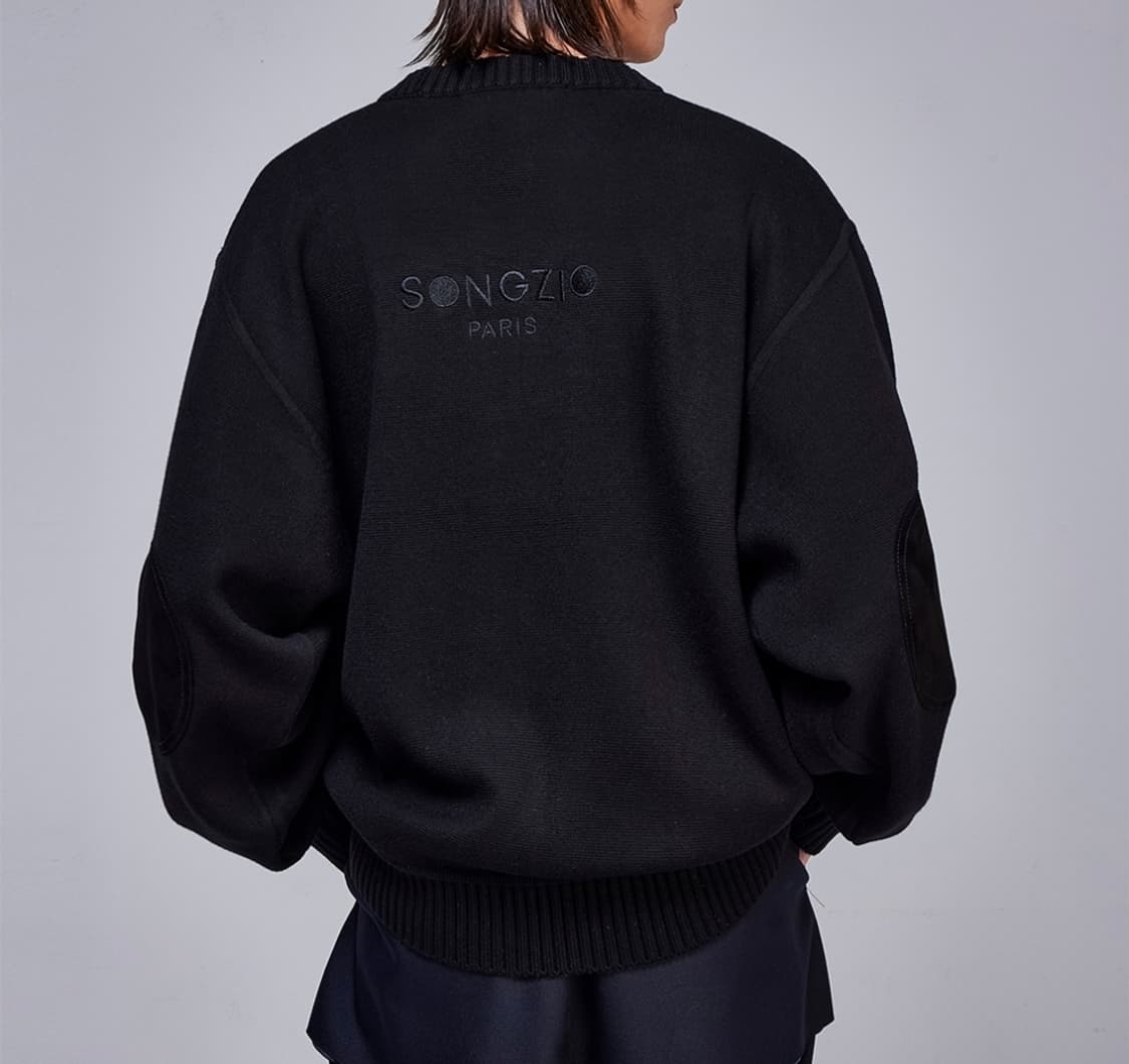 (새제품) 송지오 컬렉션 블랙아이즈 엘보우 패치 니트 48 B789 상품이미지2