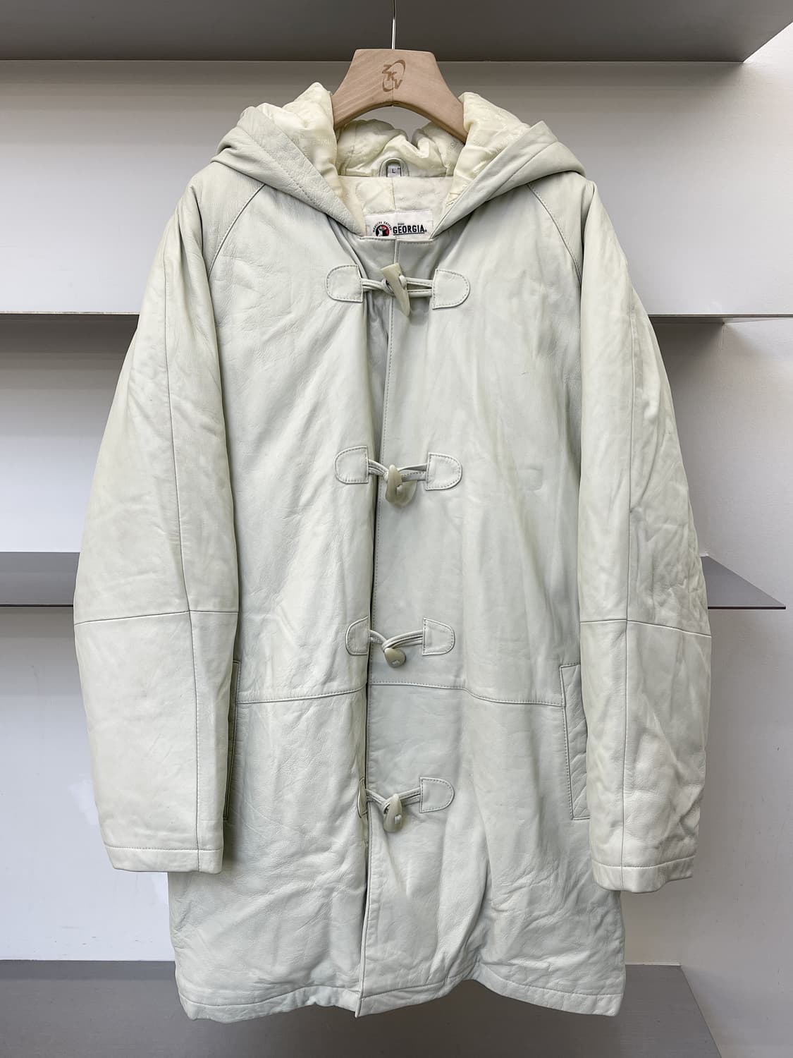 Georgia 램 레더 더플 코트 상품이미지1