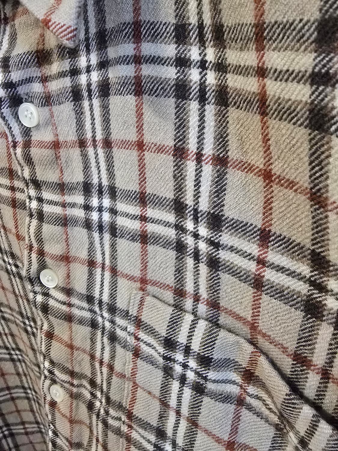 순모 체크 셔츠 XL 상품이미지5