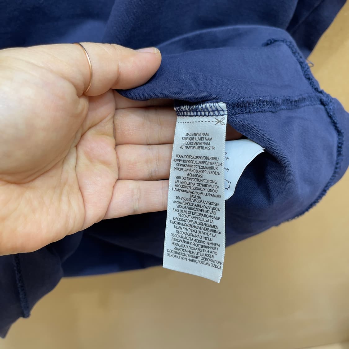 폴로랄프로렌 x 빔즈 네이비 앤 골드 로고 반팔 티셔츠 상품이미지7