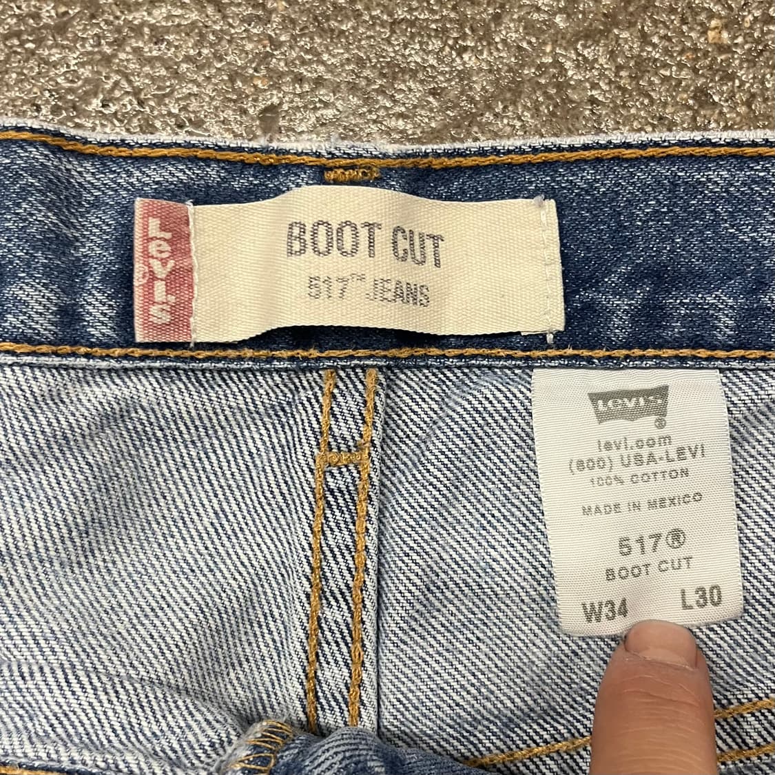 리바이스517 부츠컷 리페어진 (33“) 상품이미지5