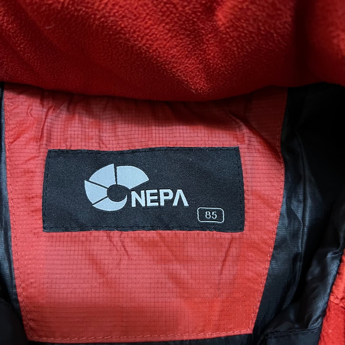 네파 덕다운 와펜 투톤 배색 패딩 점퍼 [오렌지] XS/85 상품이미지5