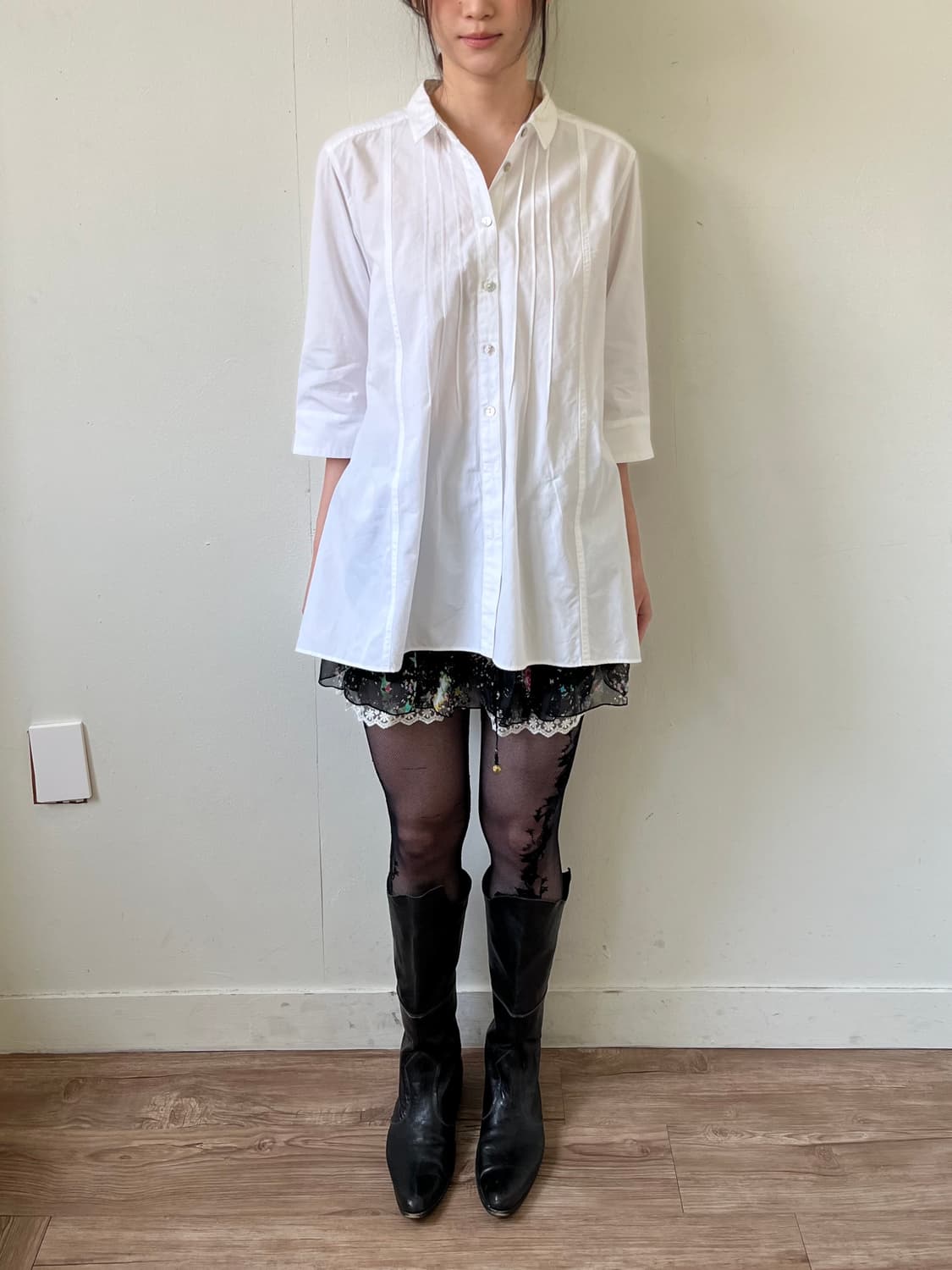 coulage 핀턱 셔츠 원피스 상품이미지8