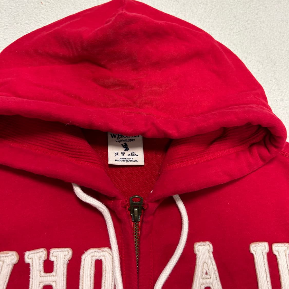 WhoAU Red Hoodie Zip-Up 상품이미지6